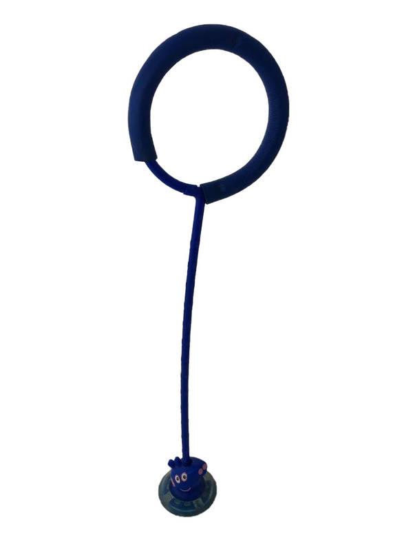 Скакалка на одну ногу со светящимся роликом нейроскакалка Sunroz с LED Синий, фото №1