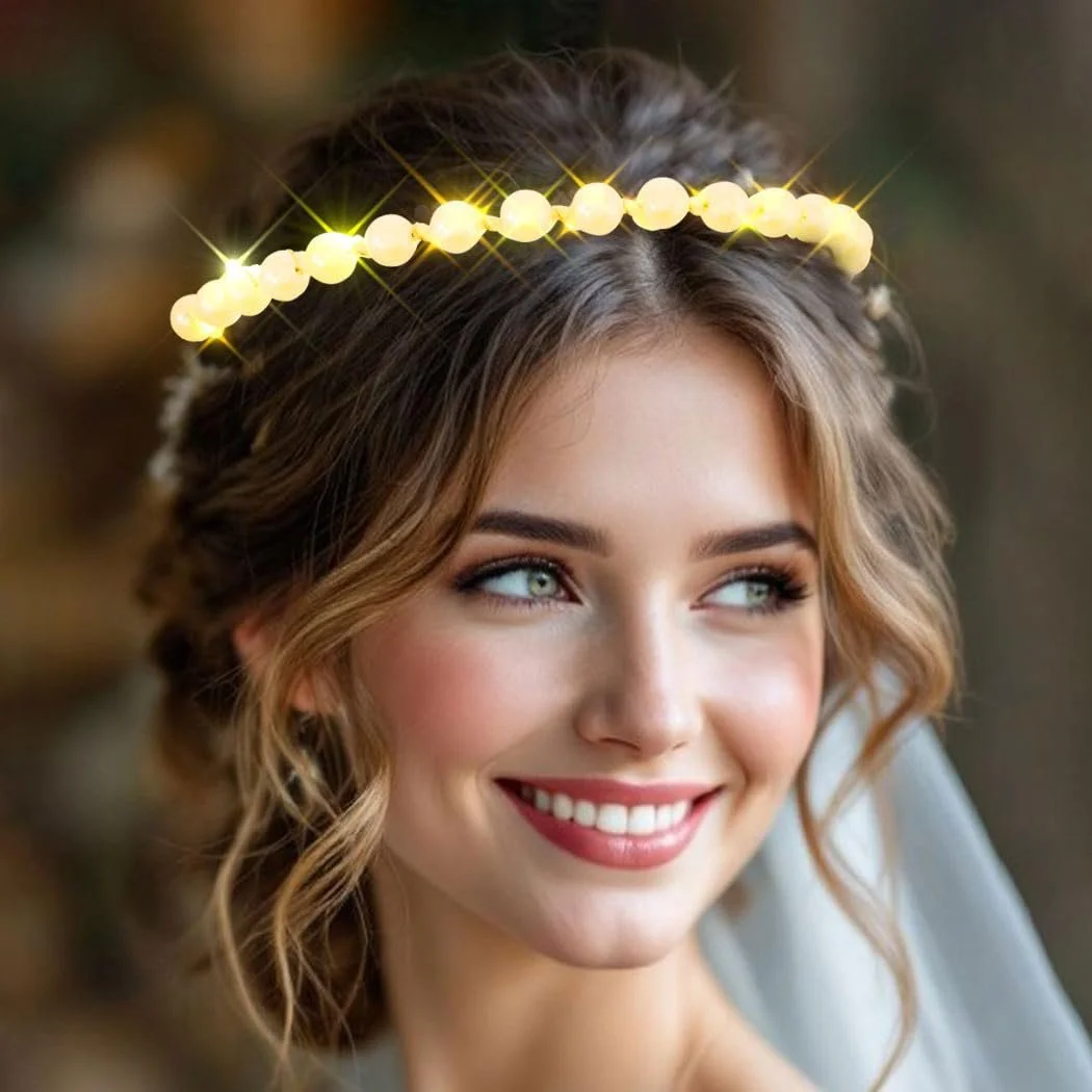 Вінок Світлодіодний Перлинний Edary, фото №5