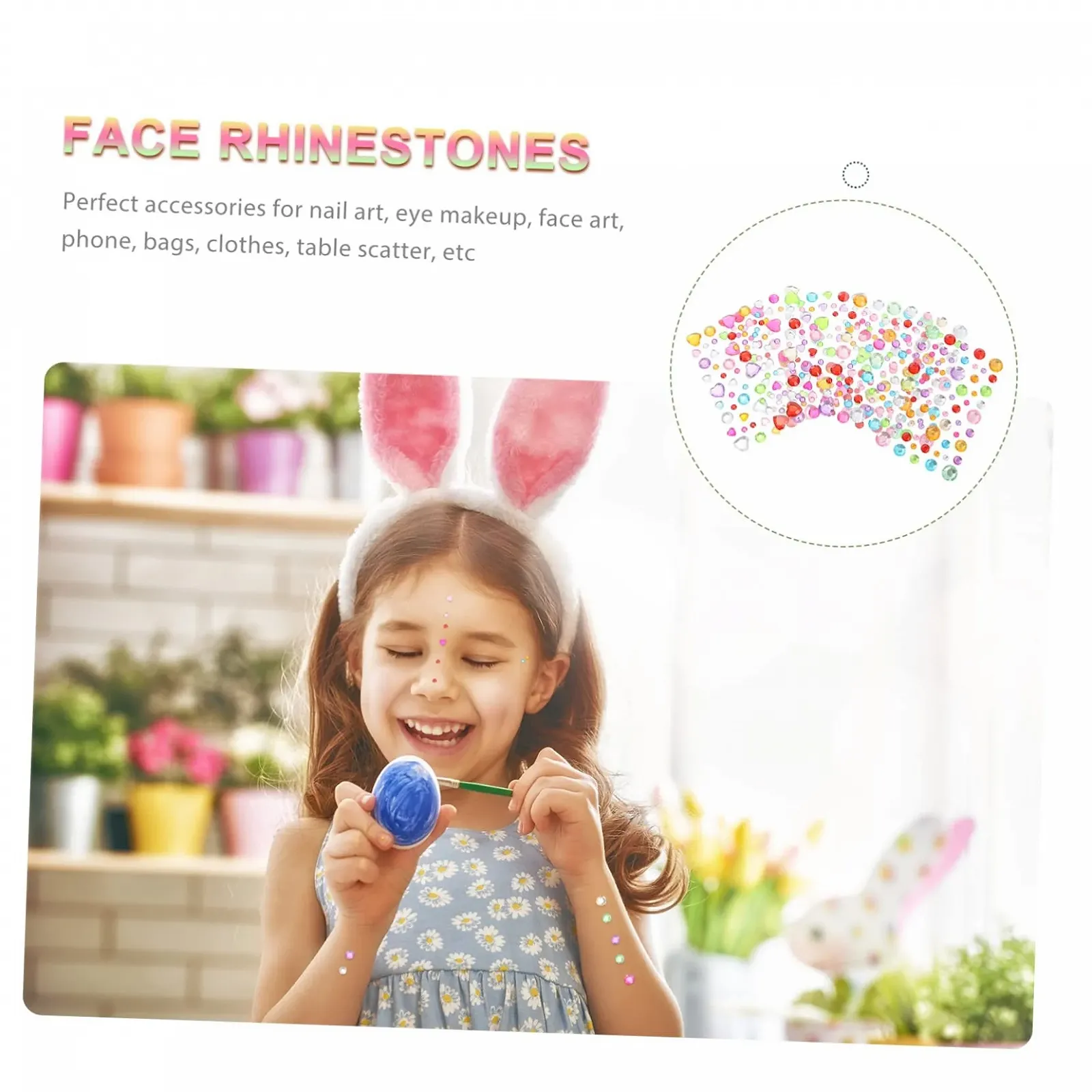 Наклейки стразы для лица Mikinona 12 листов, самоцветы для глаз, стразы для макияжа лица, стразы для глаз, самоцветы для макияжа, фото №6