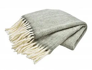 Покривало itsisa Пухнасте мохерове світло-сіре 130x170 см - Фото 1