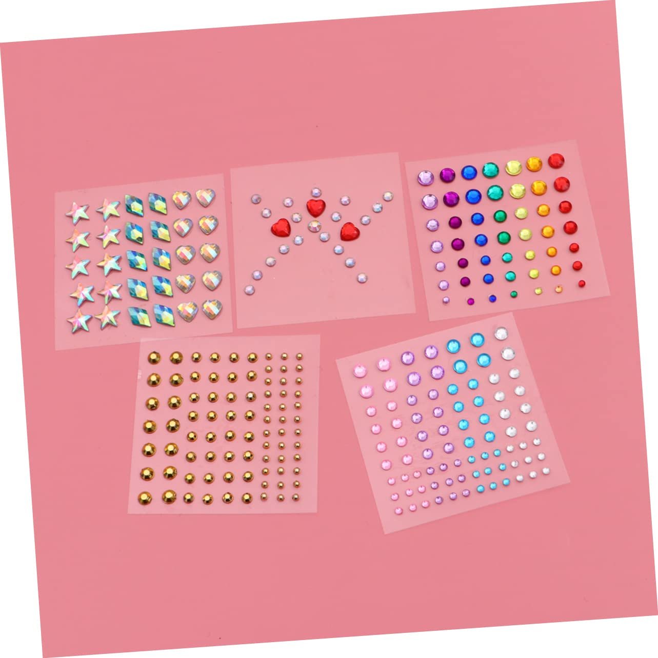 Стразы Healvian для макияжа, 5 листов, блестящие камни для глаз и лица для праздничного макияжа, фото №9