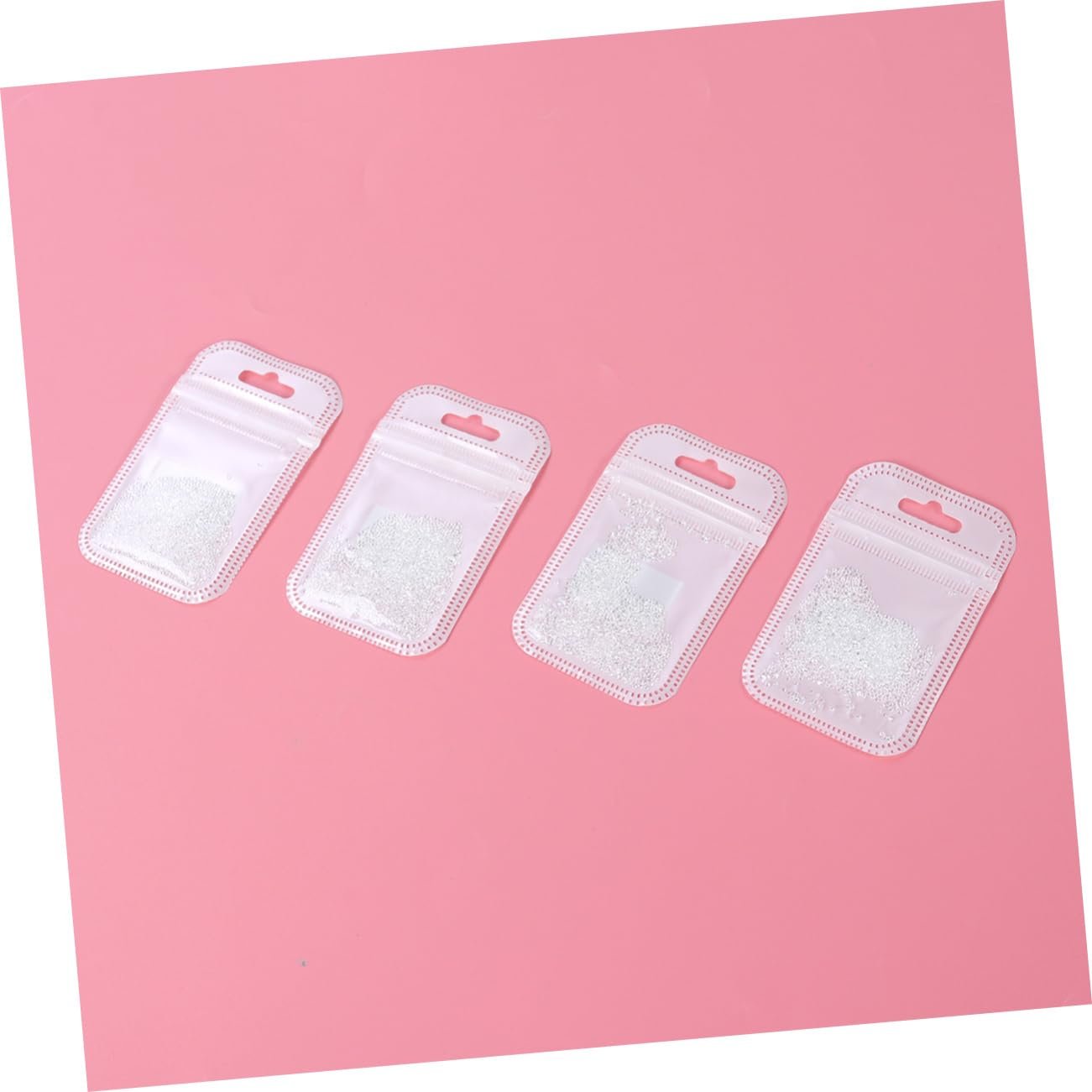 Стразы для ногтей Healeved, 4 упаковки, белые, фото №5