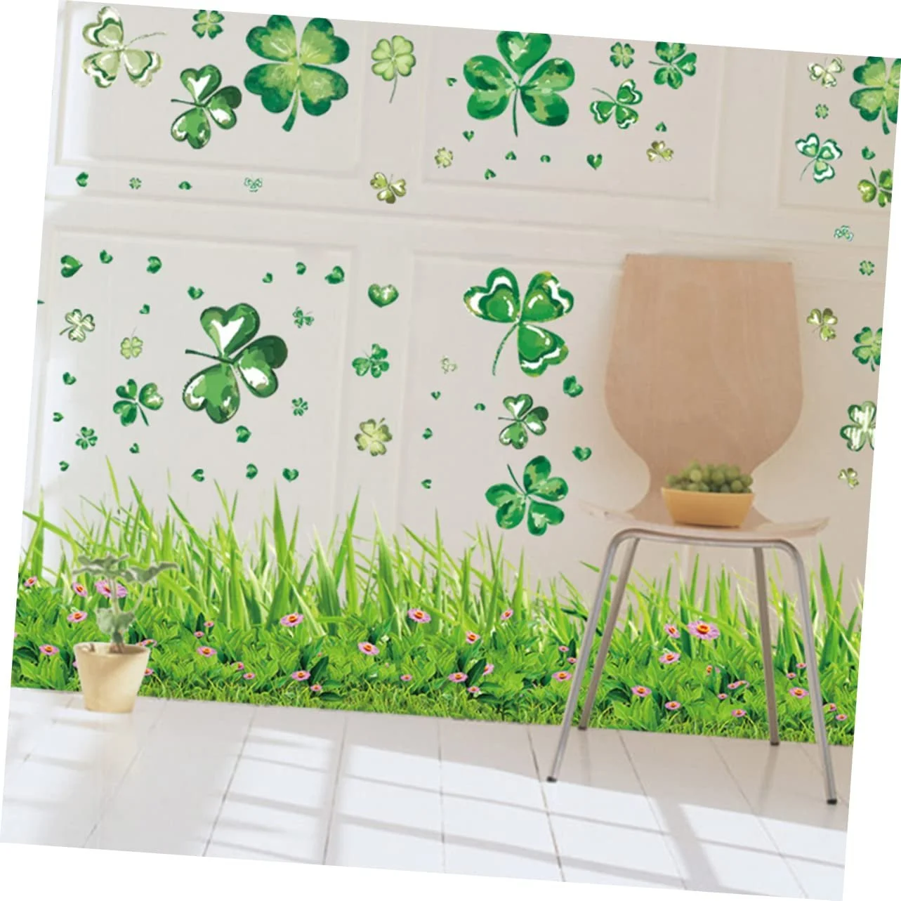 Настінна наклейка HEMOTON Four Leaves Clover PVC, фото №2