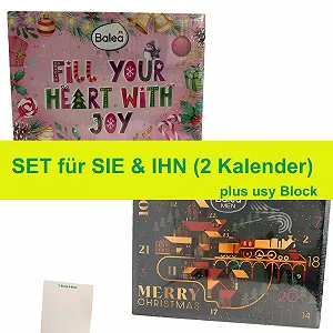 Набір Balea Різдвяний Календар для Неї та для Нього (1 x Balea Різдвяний Календар, 1 x Balea Men Різдвяний Календар) synthetic.ua - Фото 1