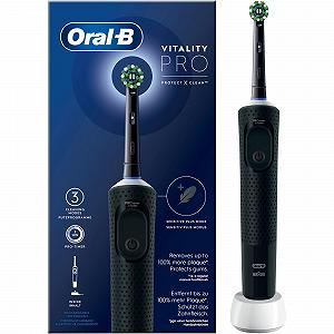 Зубна щітка електрична Oral-B Vitality Pro 3 режими, чорна - Фото 1