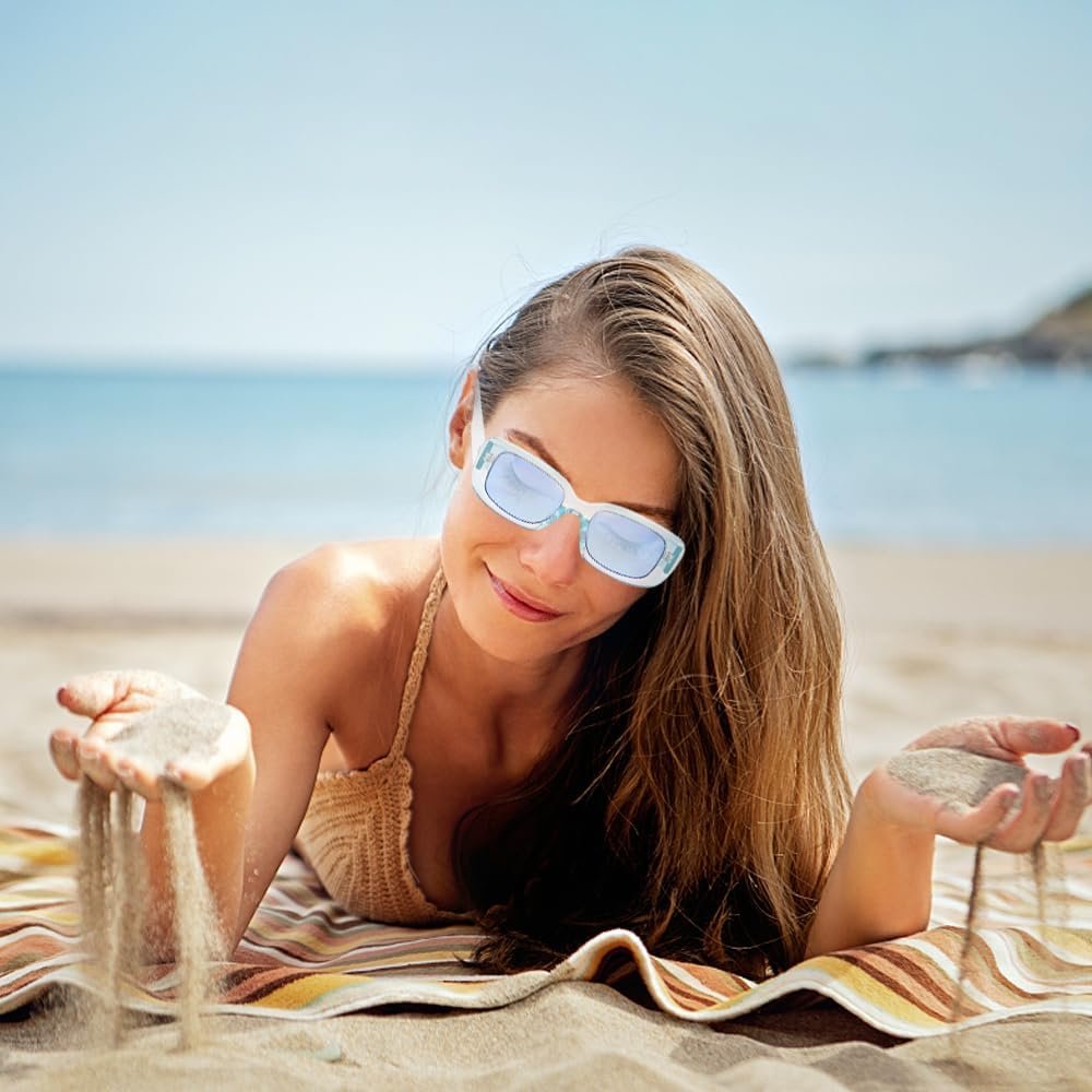 Солнцезащитные очки BouGPeng прямоугольные винтажные, 10 штук, фото №7