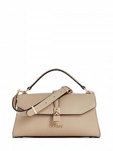 Сумка з верхньою ручкою GUESS Queensland Flap Simply Taupe - Фото 1