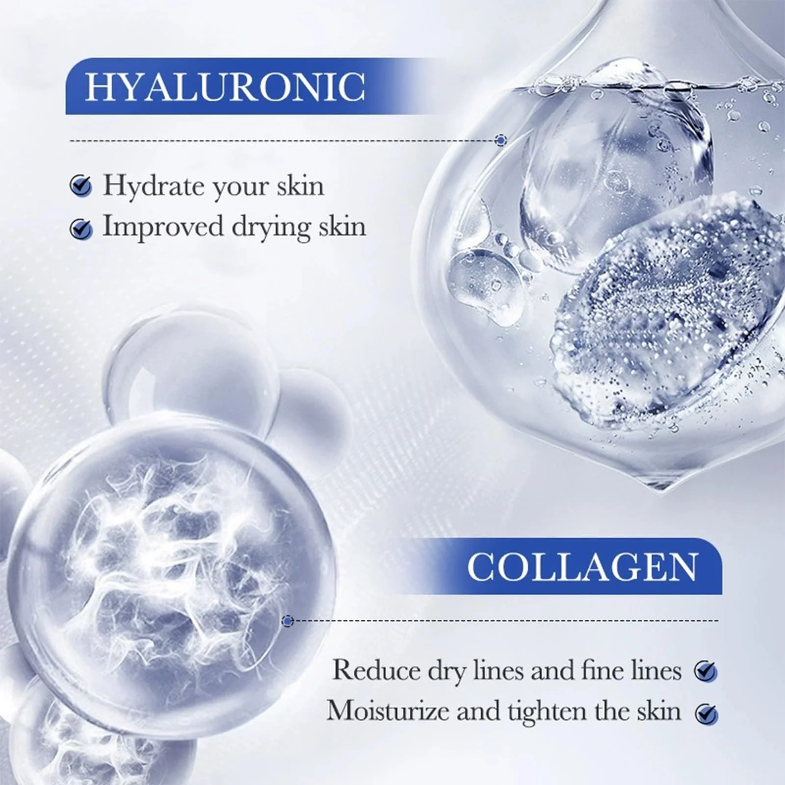 Маска для обличчя з колагеном, набір 5 шт. Зволожуюча, фото №7