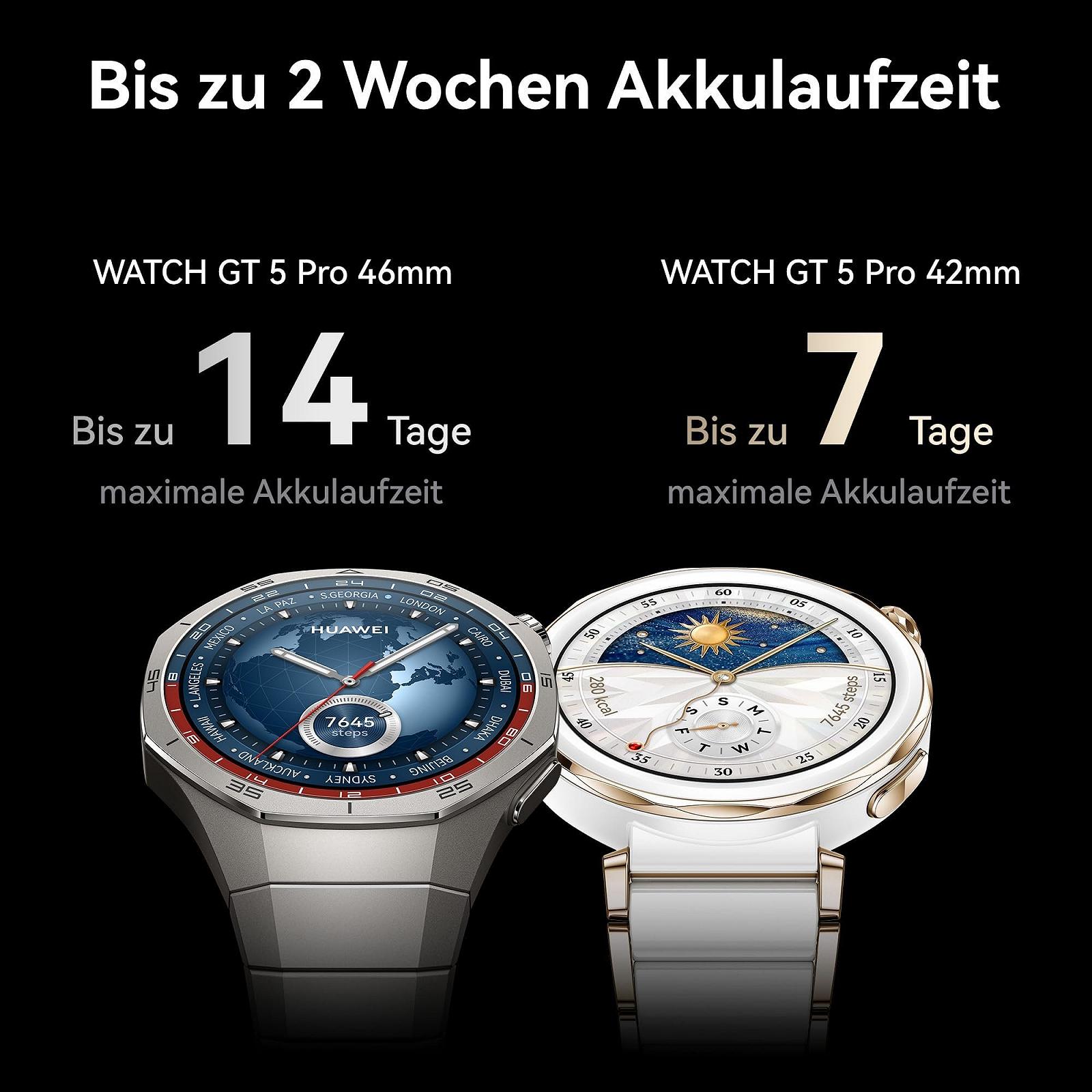 Смарт-годинник HUAWEI Watch GT 5 Pro 42мм, керамічний білий, фото №7