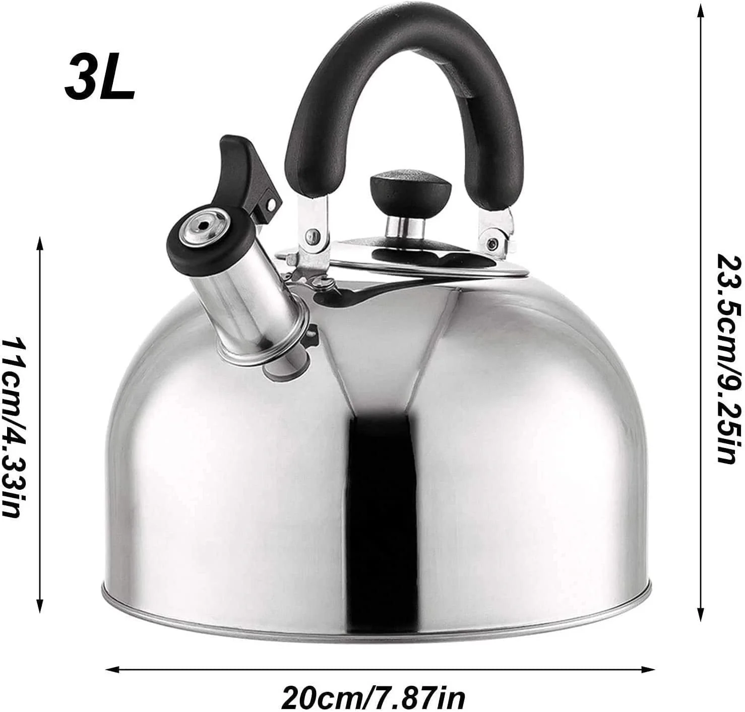 Чайник з свистком з нержавіючої сталі Великої ємності для швидкого нагріву для всіх плит, фото №6 Чайник з свистком з нержавіючої сталі Великої ємності для швидкого нагріву для всіх плит, фото №6