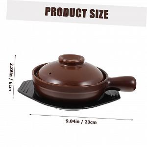 Кастрюля для запекания VICASKY керамическая с ручкой и подставкой термостойкая synthetic.ua - Фото 1