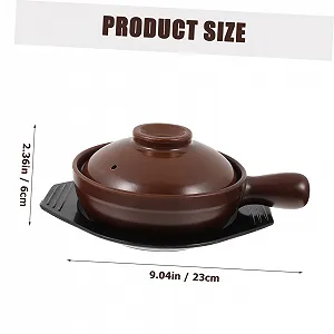 Кастрюля для запекания VICASKY керамическая с ручкой и подставкой термостойкая synthetic.ua - Фото 1