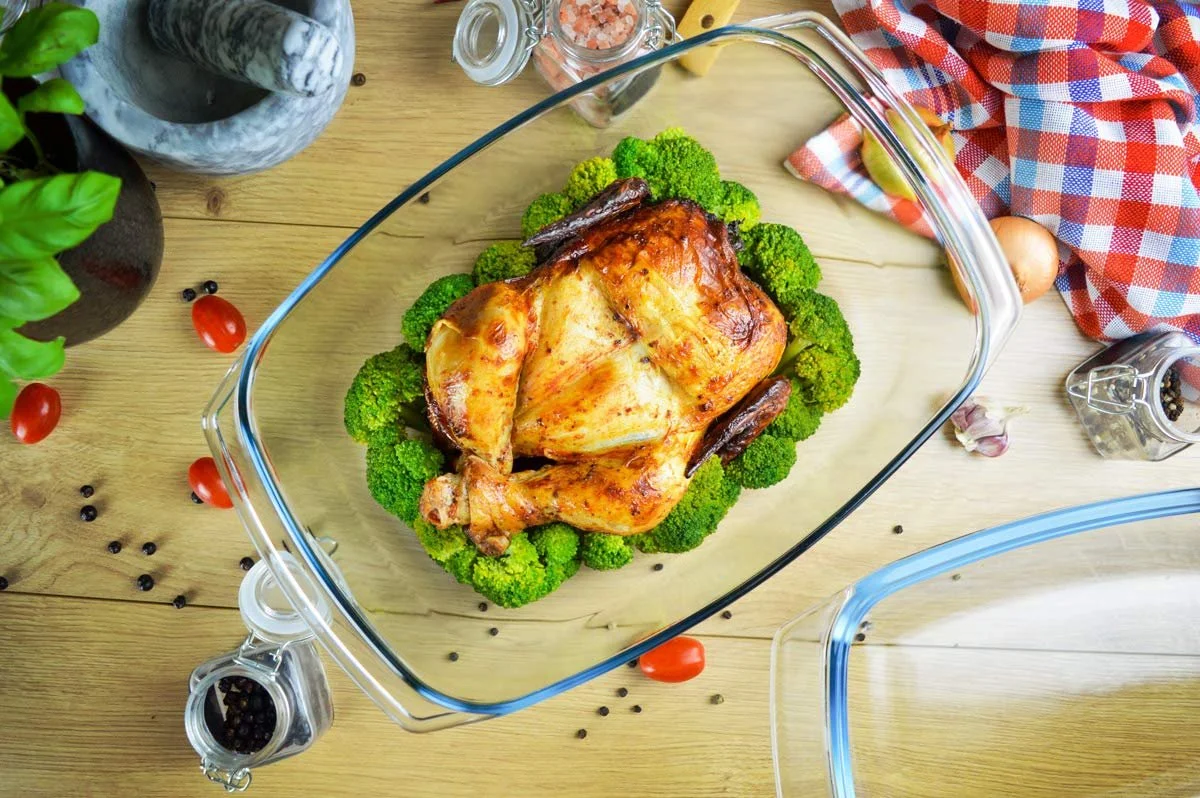 Гусятниця XXL скляна 7.0 л з кришкою термостійка, фото №3