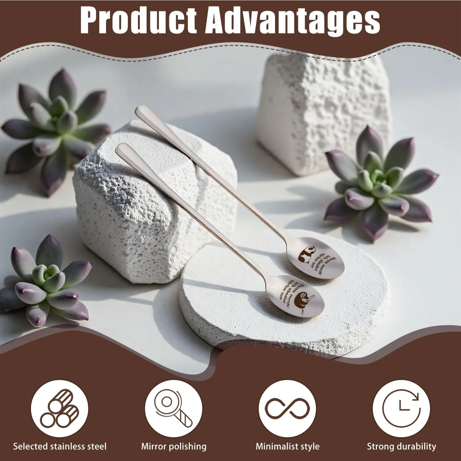 Ложка кавова з гравіюванням "Heute werde ich absolut nichts tun" Нержавіюча сталь, фото №3 Ложка кавова з гравіюванням "Heute werde ich absolut nichts tun" Нержавіюча сталь, фото №3