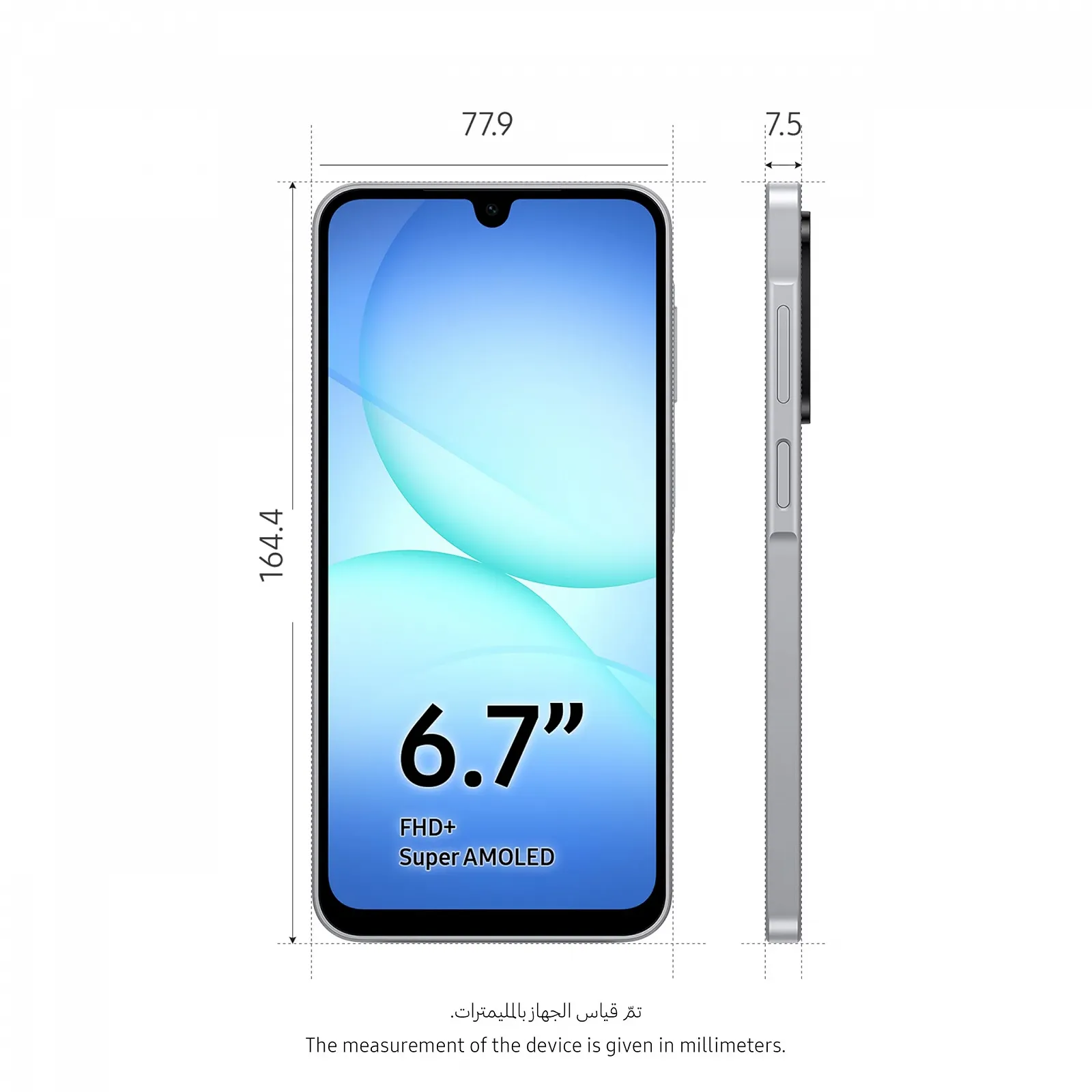 Смартфон Samsung Galaxy A17 LTE Dual SIM 128GB Expandable to 2TB Android 14 4GB RAM Exynos 6.7 дюйма AMOLED 1080x2220 90Hz Grey, фото №3