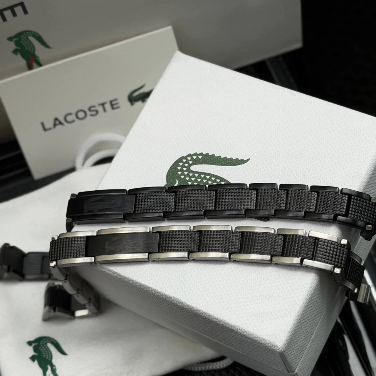 Чоловічий браслет Lacoste Metropole Bracelet, Black, фото №3