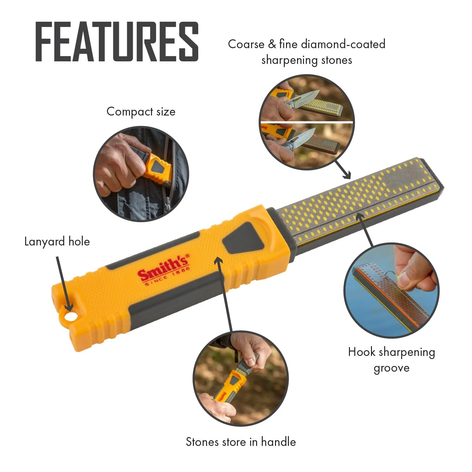 Точилка для ножів та інструментів Smith's Combination, фото №3