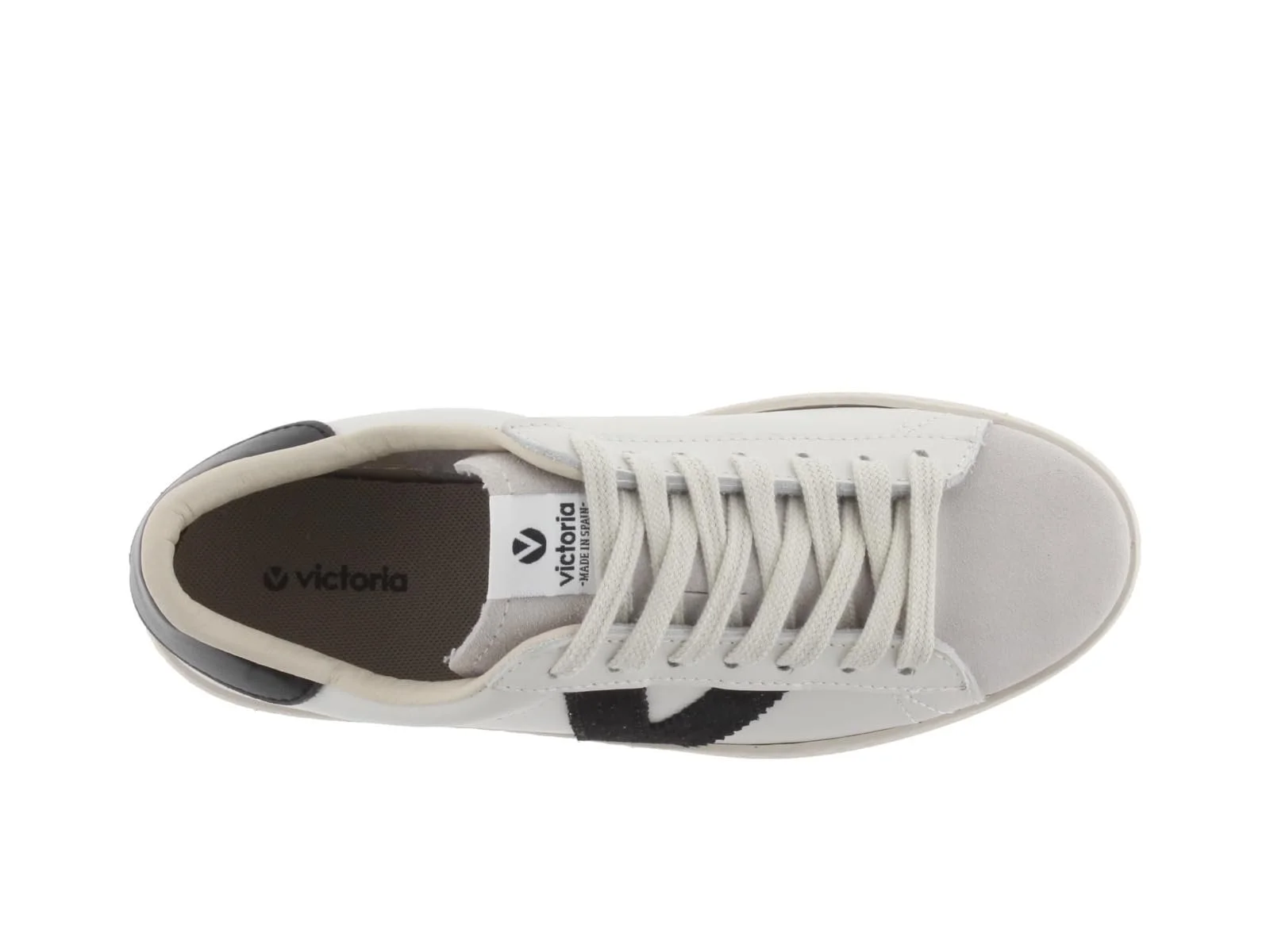 Кеди Victoria Berlin Шкіра та контрастні деталі, спилок шкіри на носку 1126142, фото №4