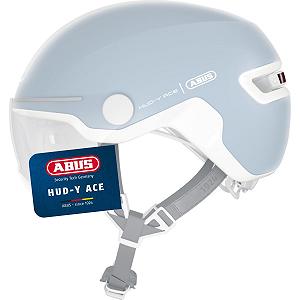 Шлем Abus HUD-Y ACE Городской с козырьком и магнитной перезаряжаемой LED подсветкой - Фото 1