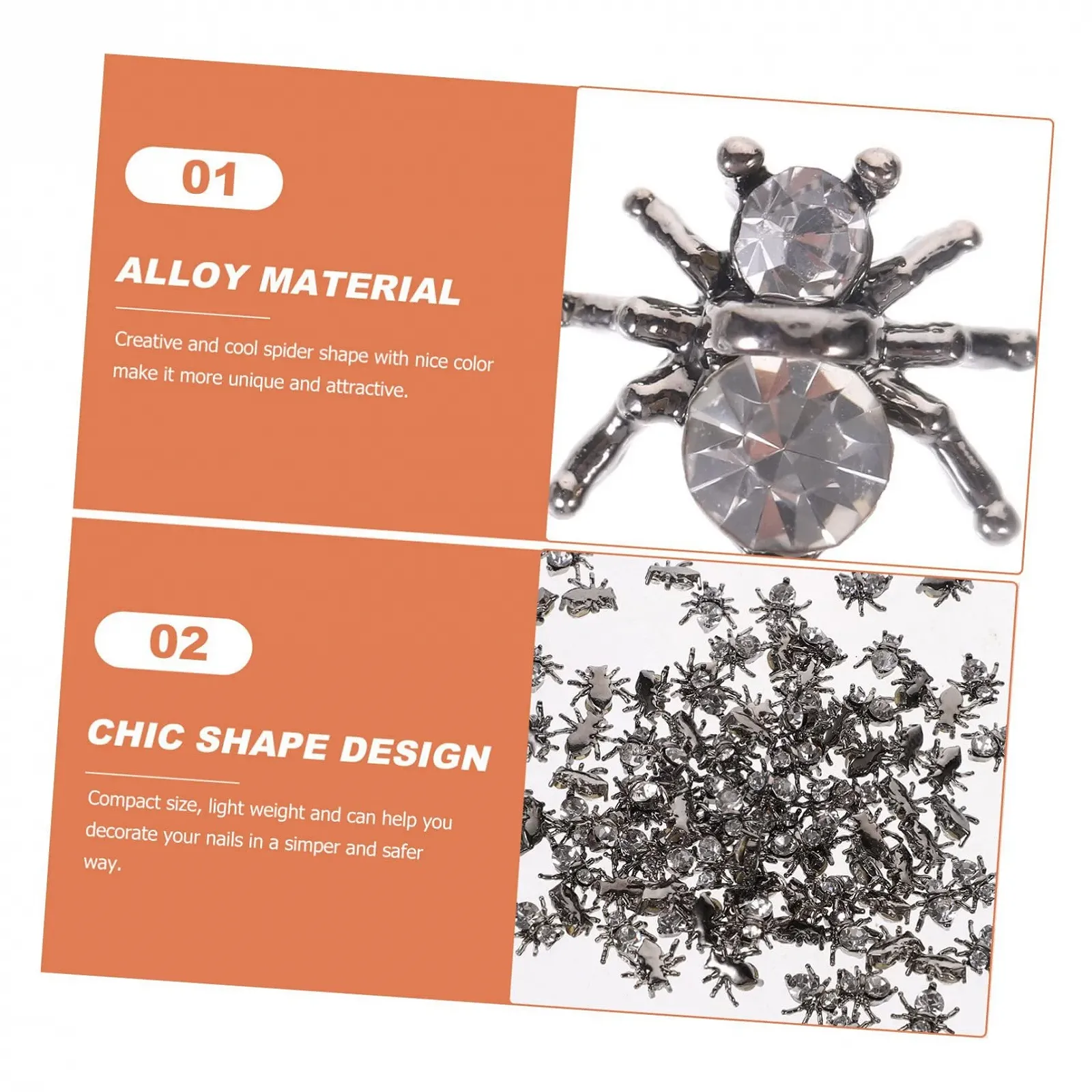 Украшения для ногтей Паук Healvian, 100 шт., украшения для маникюра на Хэллоуин, готические украшения для ногтей паук, аксессуары для ногтей для женщин, дизайн ногтей, фото №4 Украшения для ногтей Паук Healvian, 100 шт., украшения для маникюра на Хэллоуин, готические украшения для ногтей паук, аксессуары для ногтей для женщин, дизайн ногтей, фото №4