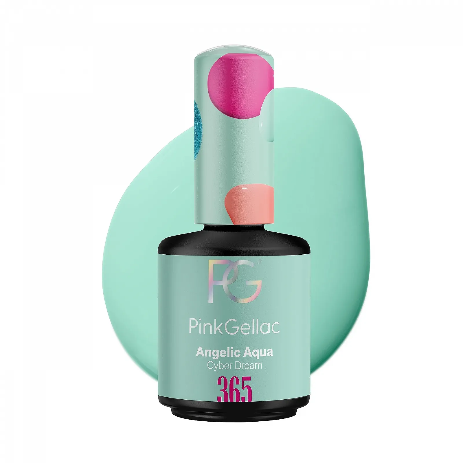 Гель-лак Pink Gellac 365 Angelic Aqua Голубой 15 мл, фото №1