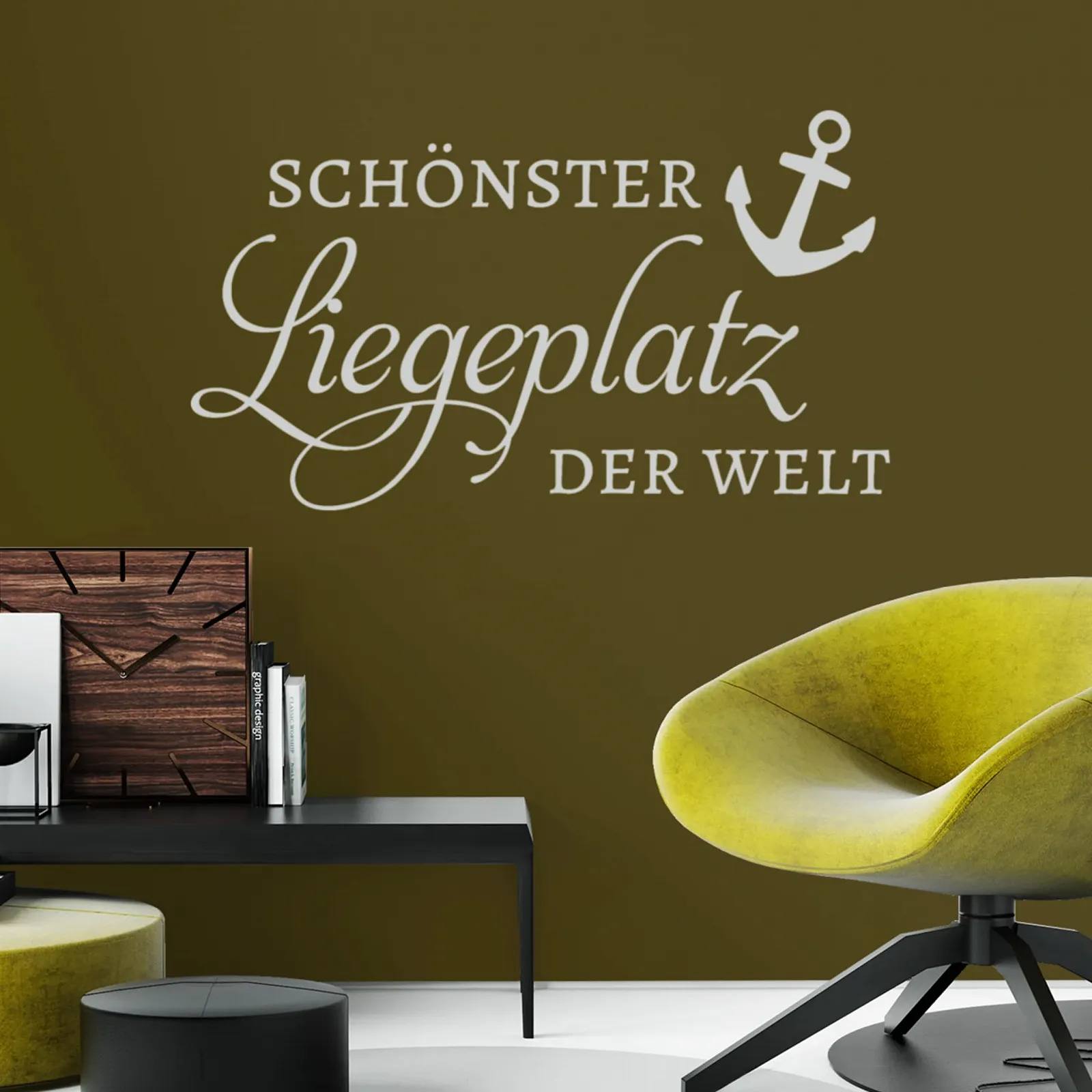 Наклейка на стіну Klebekönig Найкрасивіше місце якір морська самоклеюча вінілова, фото №4