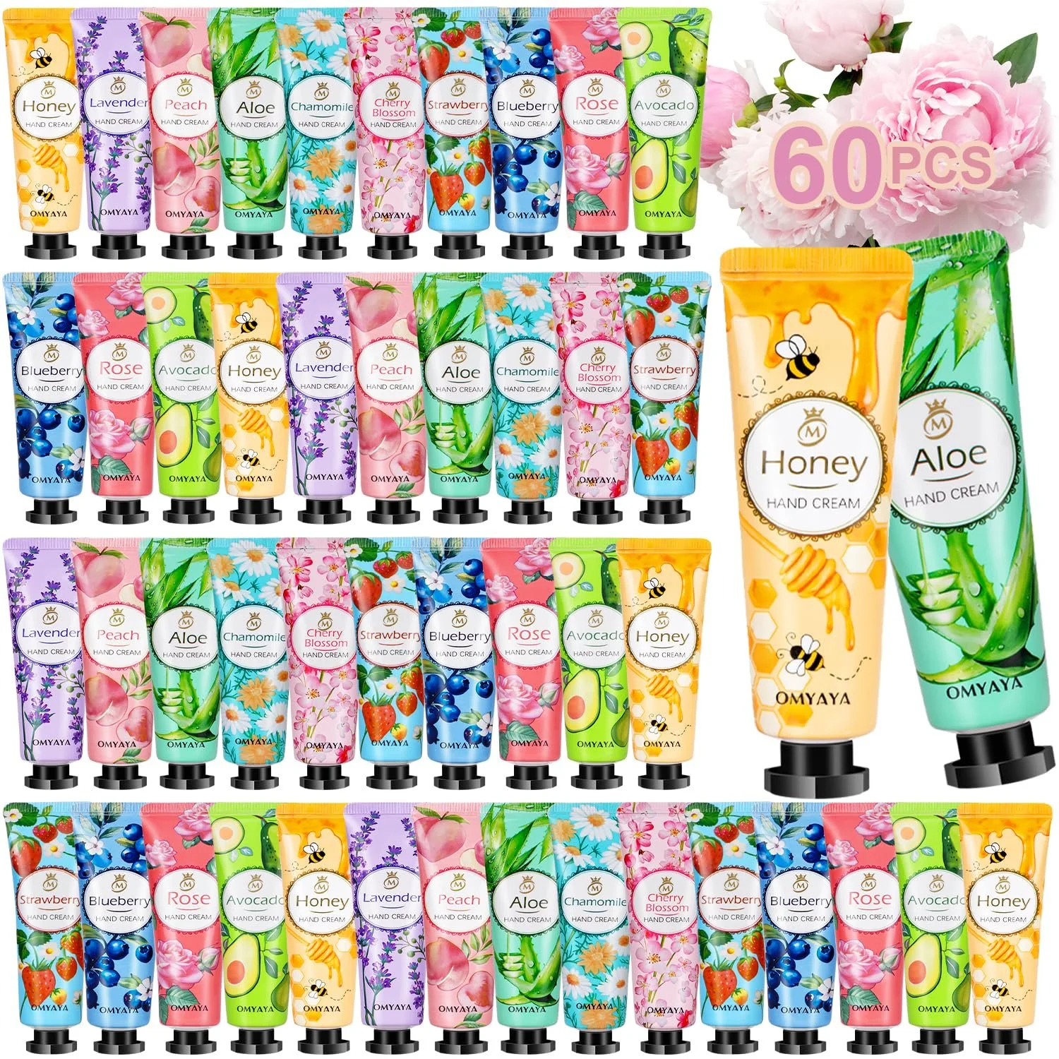 Крем для рук Набір для жінок 60 шт Зволожуючий крем для сухої потрісканої шкіри, фото №1