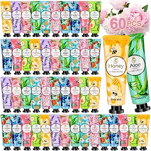 Купить Крем для рук Набор для женщин 60 шт Увлажняющий крем для сухой потрескавшейся кожи Мини крем для рук Мультиупаковка Маленькие подарки для мамы Учительницы Медсестры Сослуживцев - Фото 1 Крем для рук Набор для женщин 60 шт Увлажняющий крем для сухой потрескавшейся кожи Мини крем для рук Мультиупаковка Маленькие подарки для мамы Учительницы Медсестры Сослуживцев - Фото 1