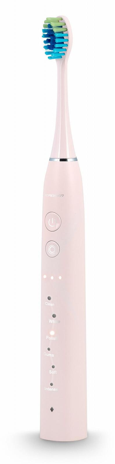 Електрична звукова зубна щітка Berdsen Twin Pack 6 режимів 3 рівні інтенсивності Black - Pink, фото №7