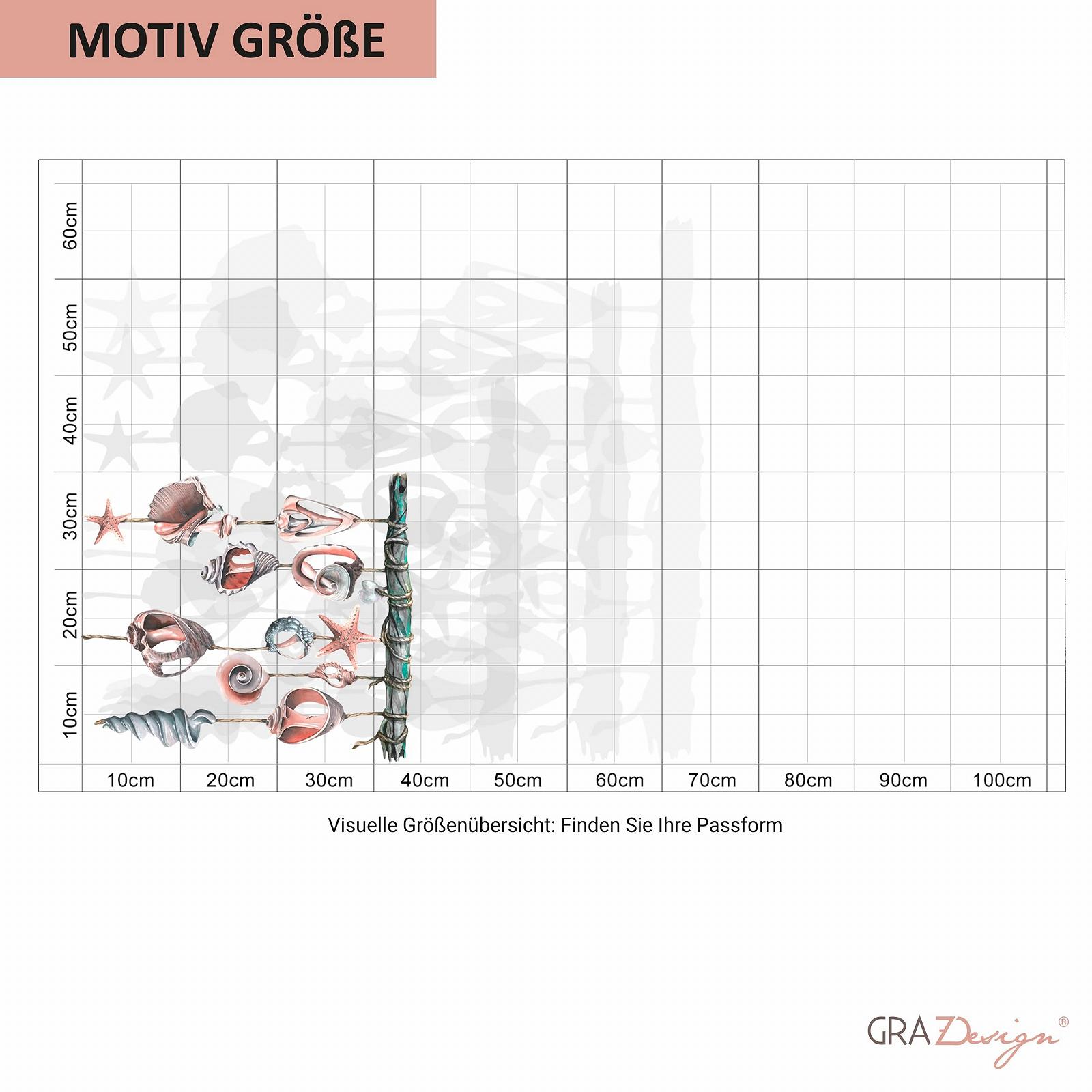 Наклейка на стіну GRAZDesign Shells Nautical 34 x 30 см Мультиколор, фото №4