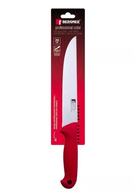 Нож поварской Bergner Professional color BG-39140-RD 20 см, фото №1
