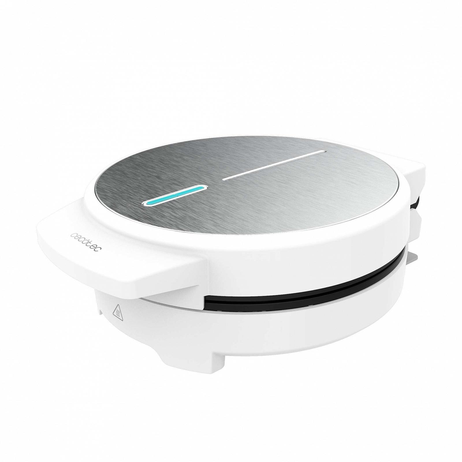 Вафельница Cecotec Fun Gofrestone Round Electric, 1000 Вт, поверхность из нержавеющей стали, 1-5 вафель, форма сердца или 1 большая вафля, антипригарное покрытие, равномерное приготовление, световой индикатор, фото №2
