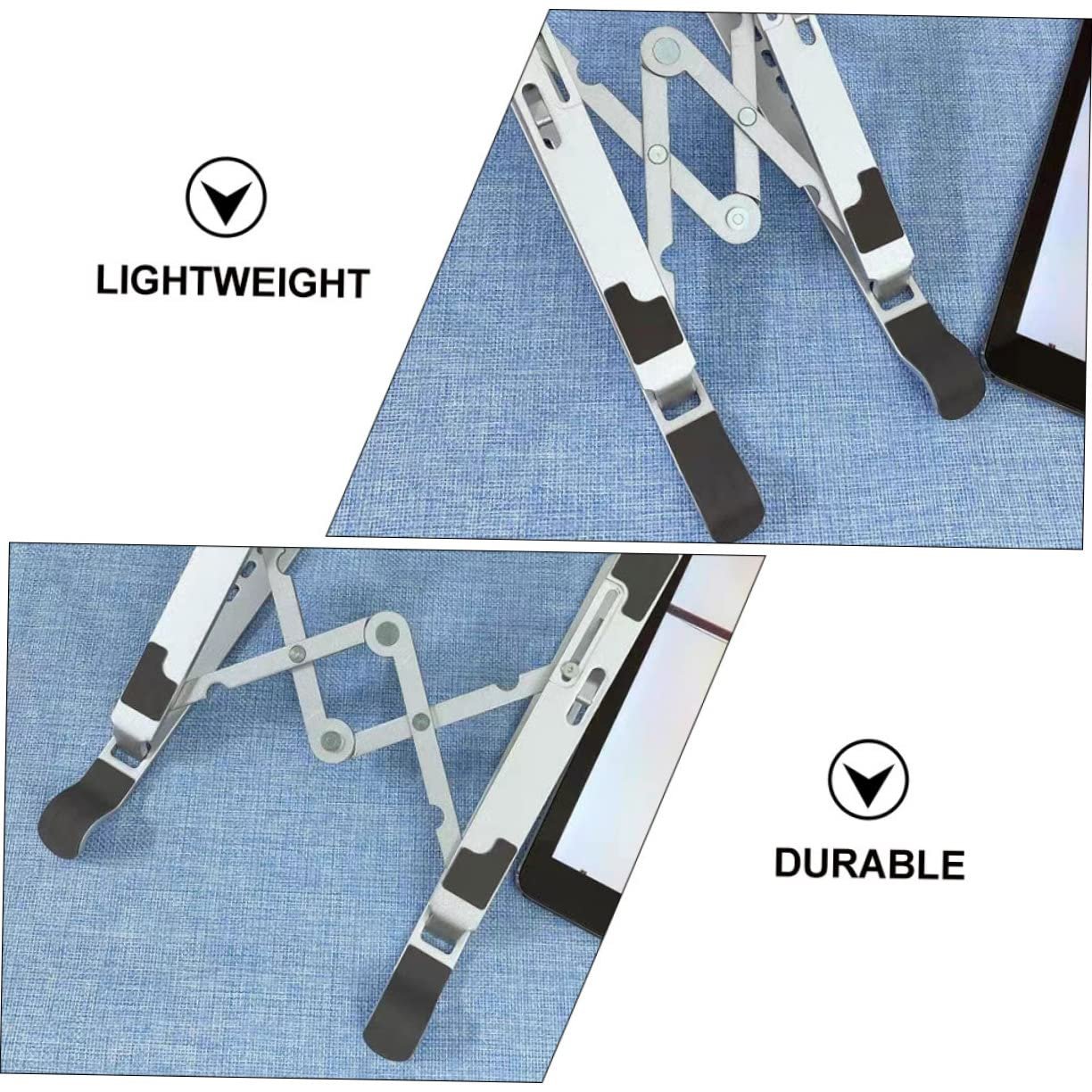 Підставка для ноутбука складана Алюмінієвий сплав Регульована по висоті Настільна підставка Ергономічний дизайн, фото №3