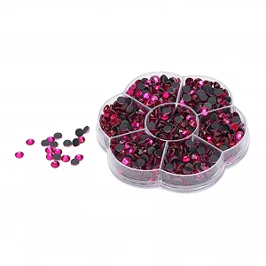 Стрази Термоклейові скляні стрази 1000 шт Рожевий - Фото 1