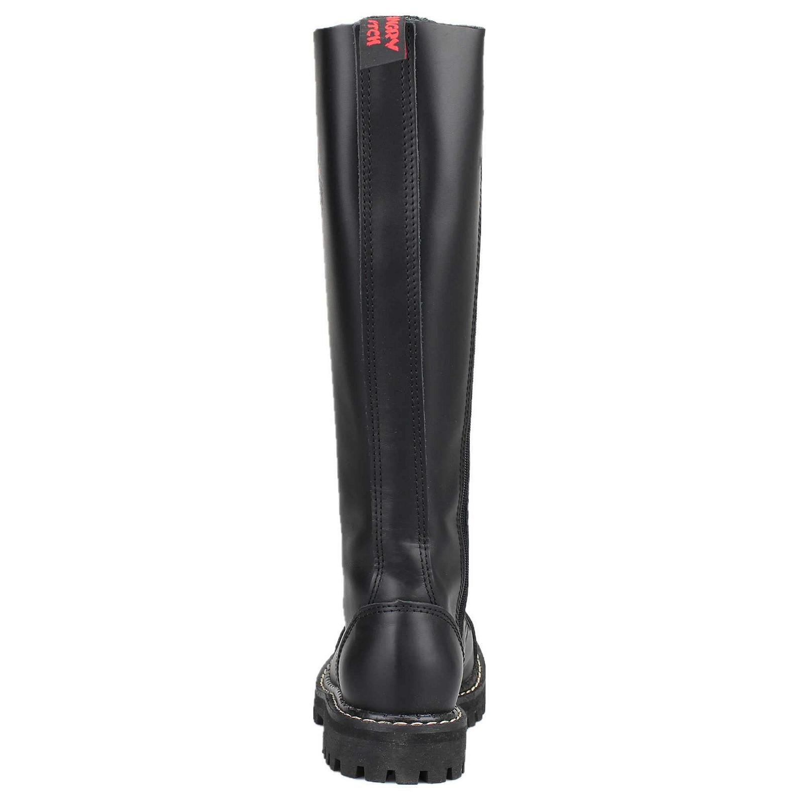 Ботинки Angry Itch 20-Hole Кожаные Черные, фото №5