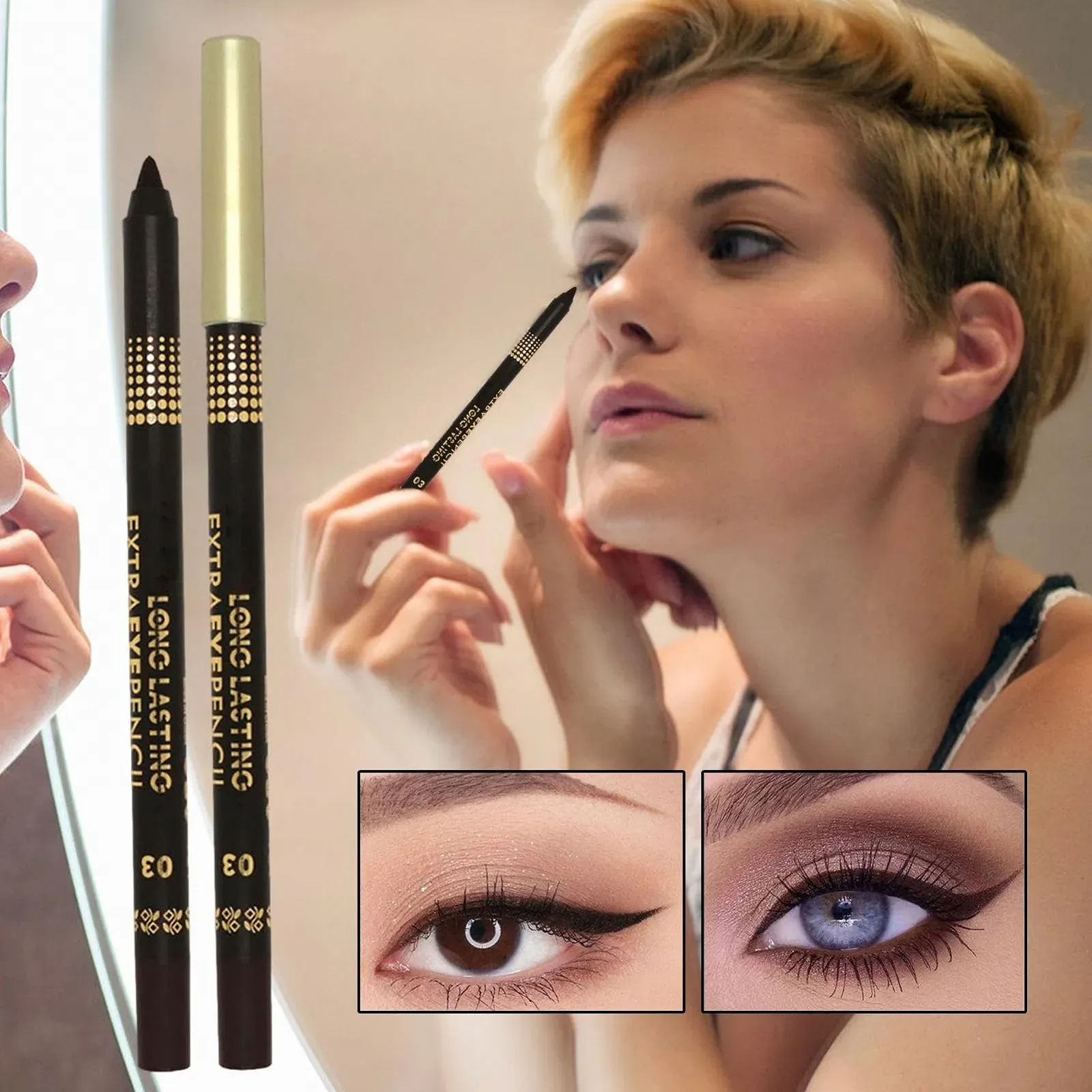 Олівець для очей Fowybe Чорний, фото №6