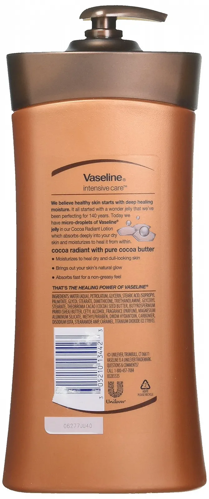 Лосьйон Vaseline Total Moisture Какао Radiant 600 мл з дозатором, фото №2