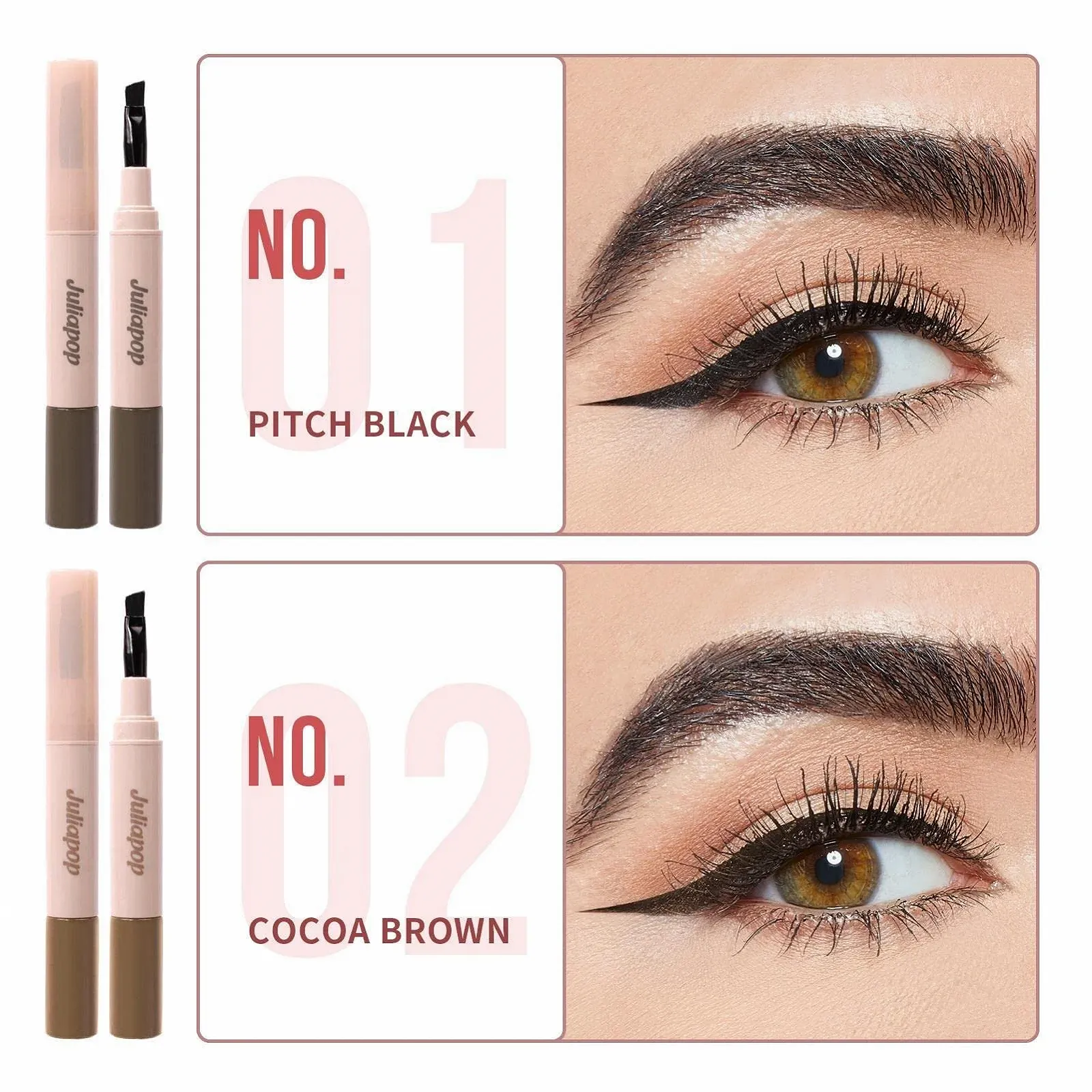 Фломастер-Подводка для глаз Raxove, стойкий, с угловой кистью для макияжа, фото №5 Фломастер-Подводка для глаз Raxove, стойкий, с угловой кистью для макияжа, фото №5