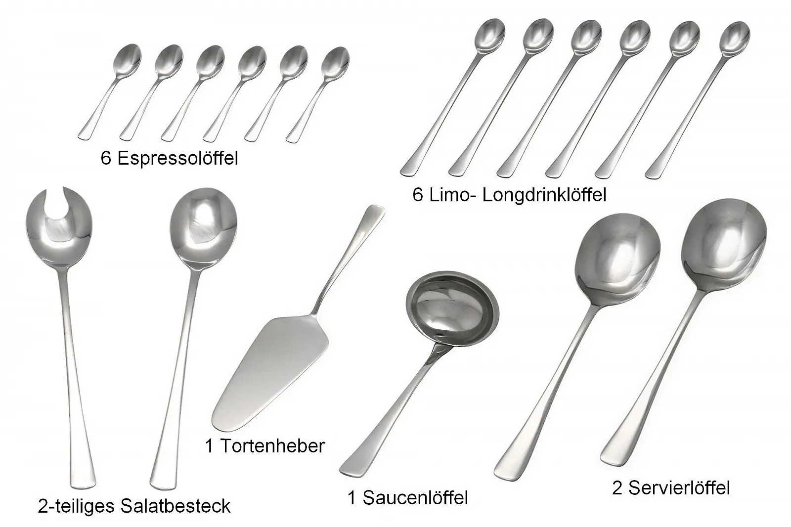 Набір столових приборів GRAEWE Wurzburg 48 предметів Нержавіюча сталь, фото №2