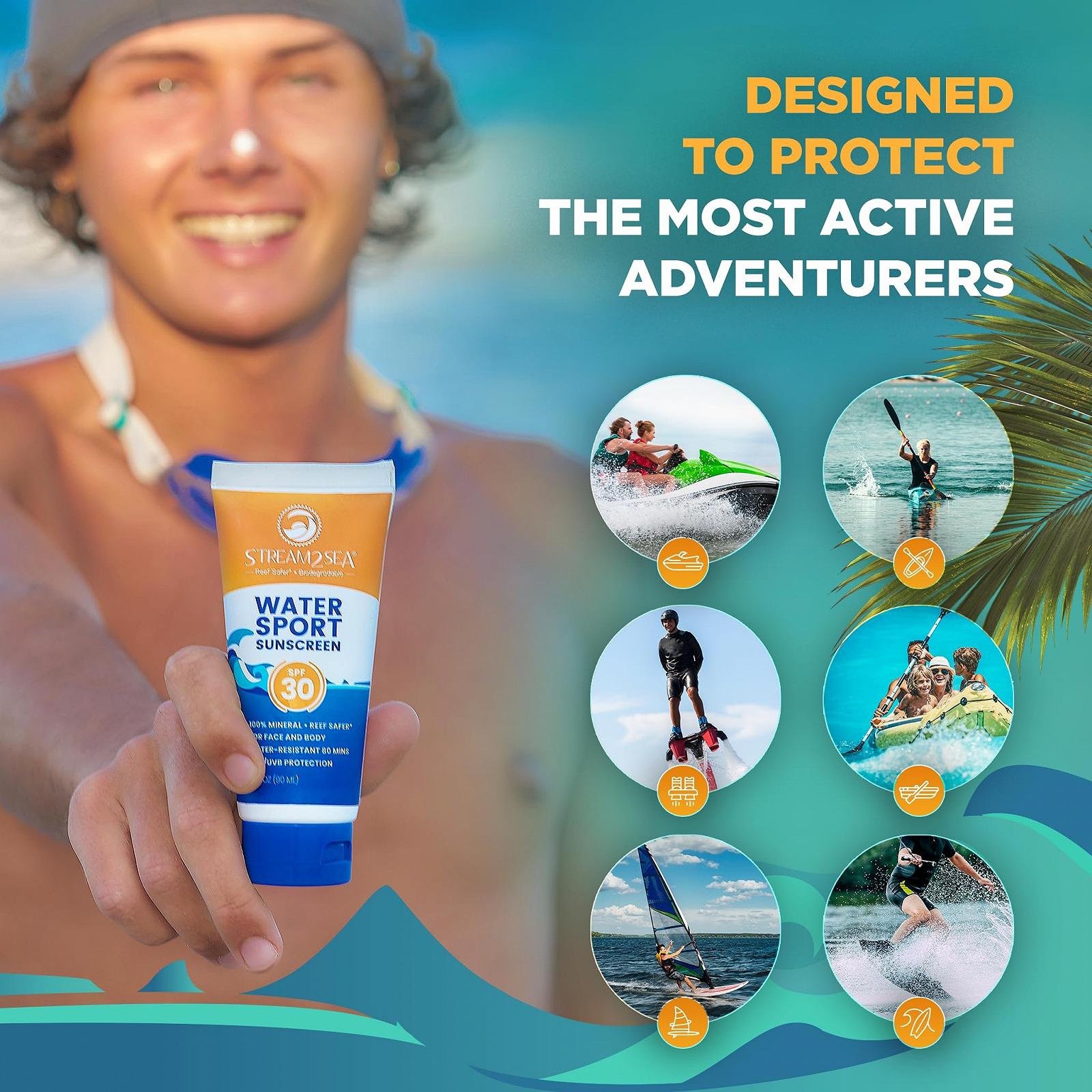 Солнцезащитный крем Stream2Sea Sport SPF 30 для тела, фото №2