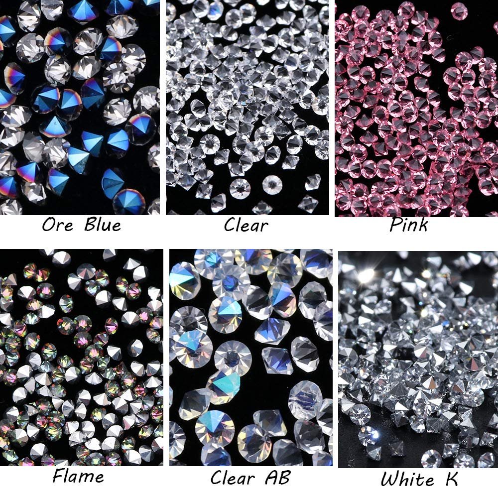 Стразы Круглые Artlalic Aurora Crystal 2 мм, 6 цветов, фото №4