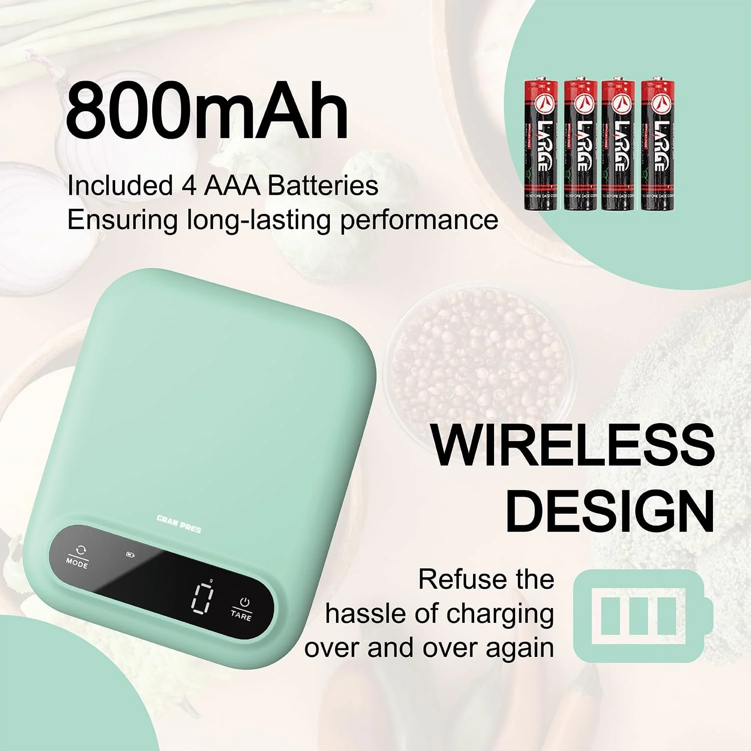Кухонні ваги Цифрові 5000 g / 1 g LED, фото №7 Кухонні ваги Цифрові 5000 g / 1 g LED, фото №7