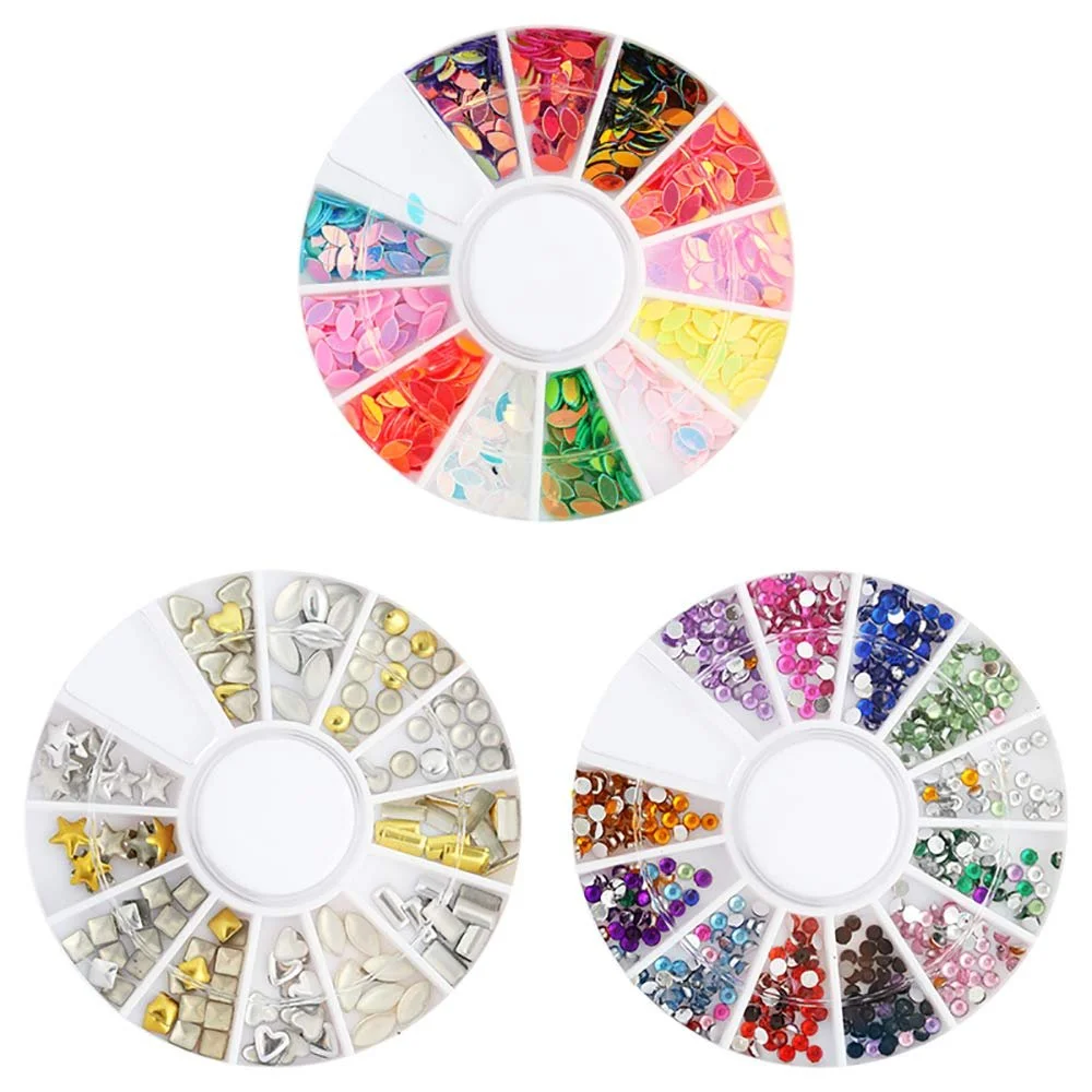 Набір металевих прикрас (3 шт.) Кольорові стрази Блискітки, фото №1 Набір металевих прикрас (3 шт.) Кольорові стрази Блискітки, фото №1