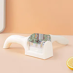 Точилка для ножиць HJZZQH 3-ступінчаста, нековзна основа, для заточування та полірування кухонних ножів synthetic.ua - Фото 1