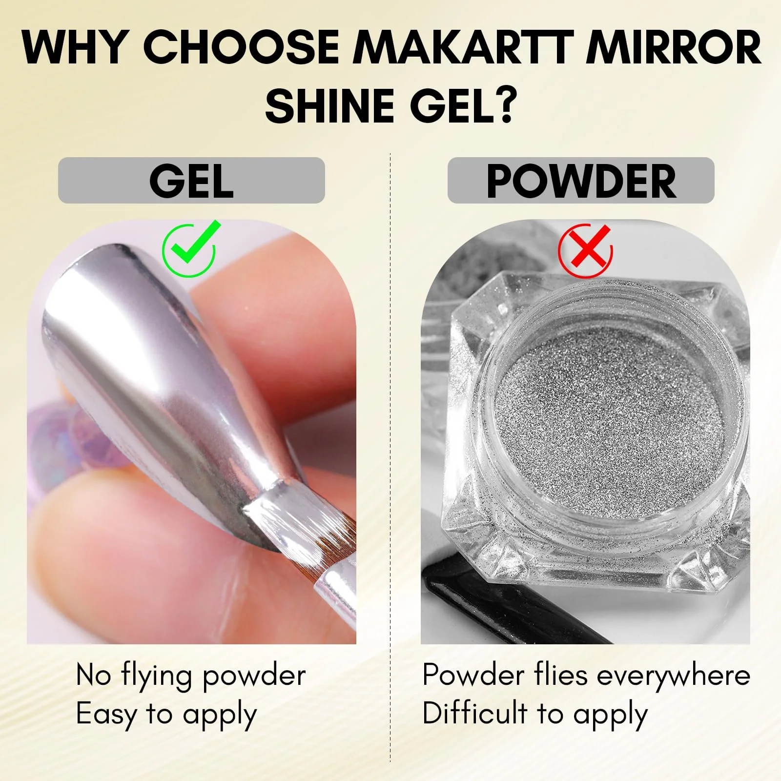 Гель для малювання металік Makartt Срібний та Золотий, фото №6