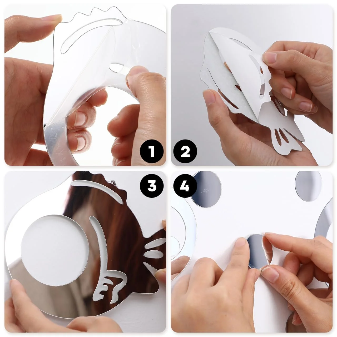 Наклейка на стіну VORCOOL 3D Акрилова Рибки та бульбашки Дзеркальна Срібляста, фото №5 Наклейка на стіну VORCOOL 3D Акрилова Рибки та бульбашки Дзеркальна Срібляста, фото №5