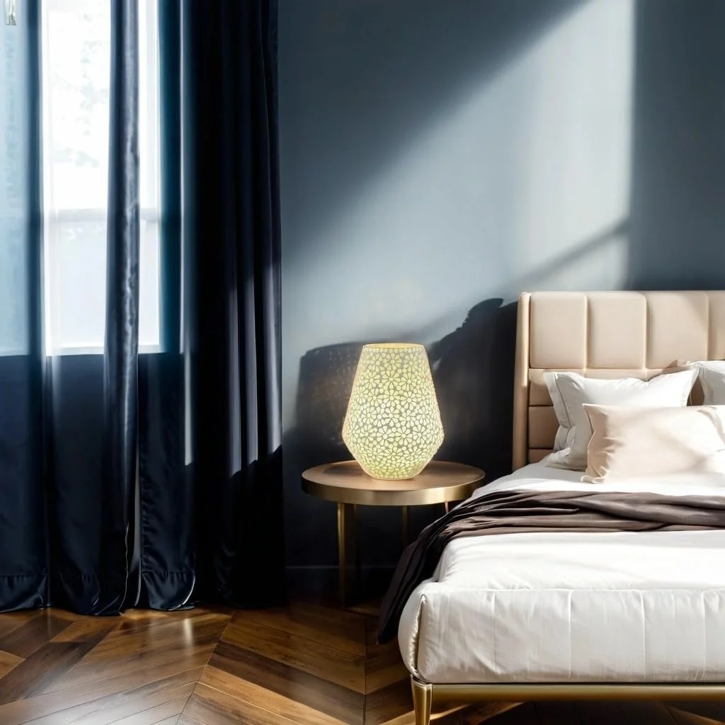 Настільна лампа Marrakech Fikus -1 бохо декоративна 24 см мозаїка E27, фото №4