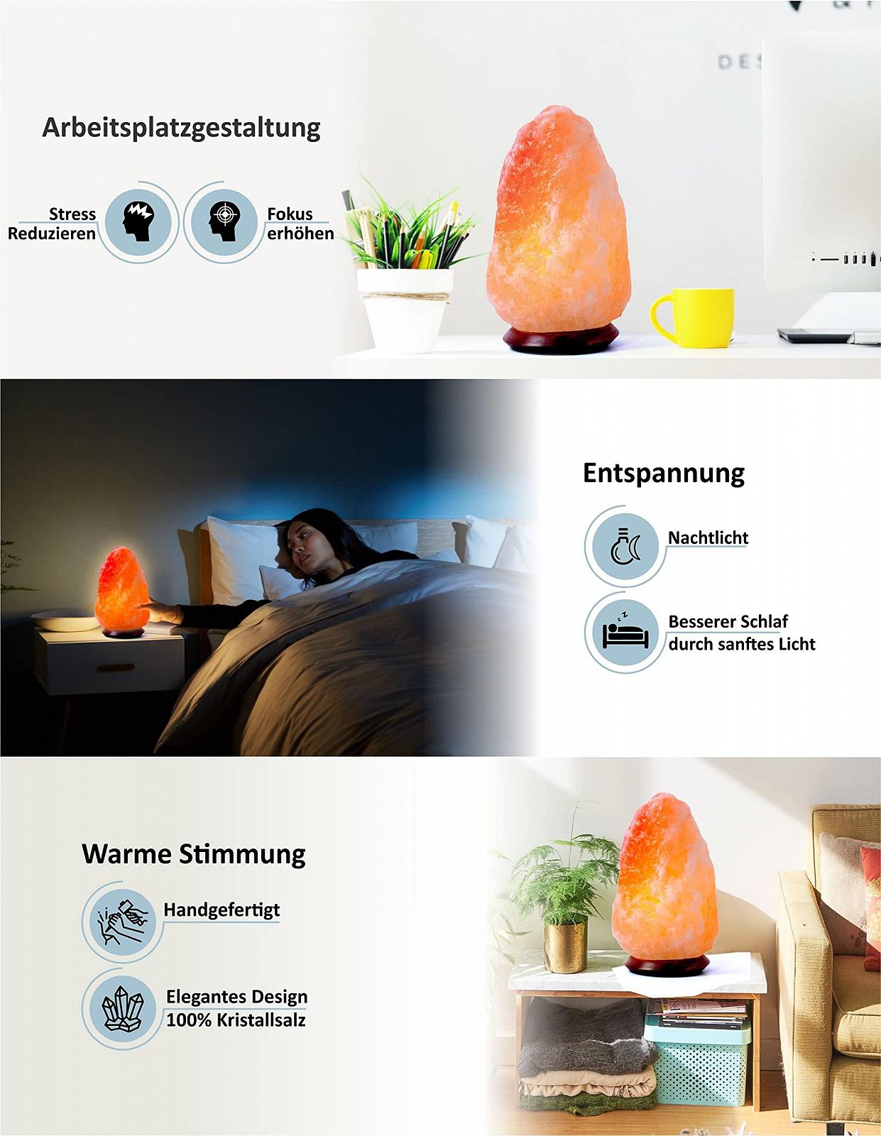 Соляна лампа SalNatural Pink Crystal Натуральна форма E14 Рожевий, фото №5