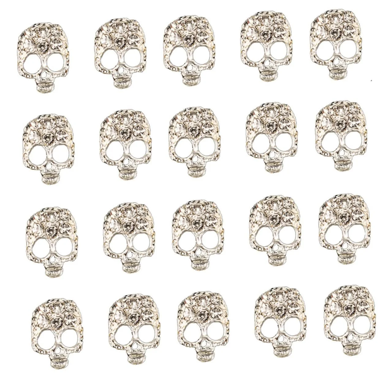 Подвески для ногтей Череп FRCOLOR 60 шт. Хэллоуин 3D из сплава, фото №3