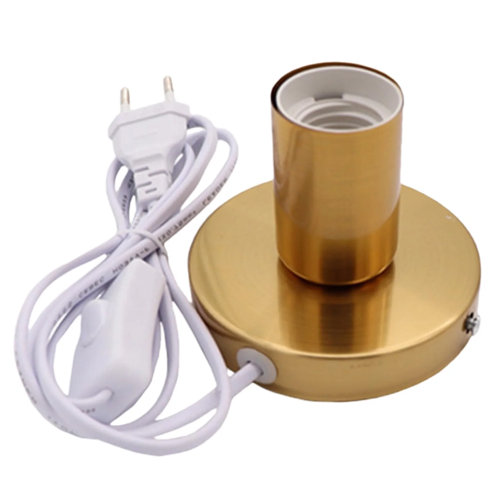 Основа для настільної лампи Vintage E27 кабель 1.8 м з вимикачем макс. 100 Вт Gold, фото №1